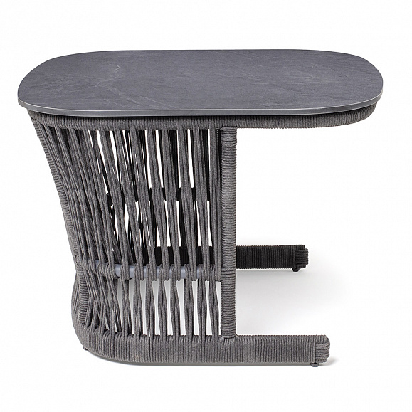 Лугано журнальный стол 76х76 H55 см из HPL, цвет серый гранит фото 4