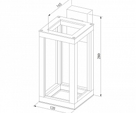 Уличный светильник Elektrostandard Frame LED IP54 1527 TECHNO LED черный