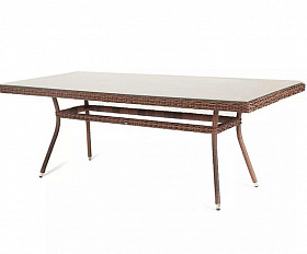 Плетеный стол Латте 4SIS из искусственного ротанга, цвет коричневый