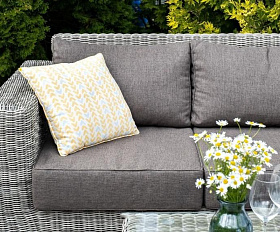 Диван трехместный Боно 4SIS из искусственного ротанга, цвет серый