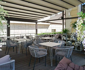 Плетеный стул Марсель 4SIS из роупа (веревки), цвет светло-серый, каркас темно-серый