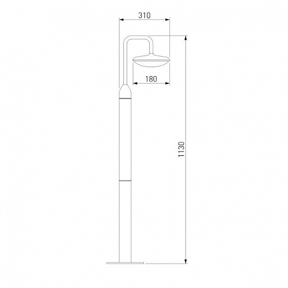 Уличный светильник Elektrostandard Portal 35162/F серый фото 5