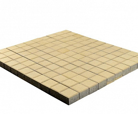 Тротуарная плитка Braer ЛУВР Квадрат 100х100х60 мм Песочный