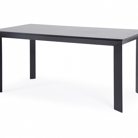 Венето обеденный стол из HPL 160х80см, цвет серый гранит, каркас черный фото 3