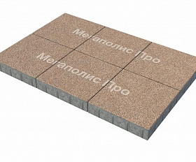 Тротуарная плитка Фабрика Готика Квадрат 400х400х60 мм Голд 15