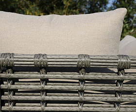 Лаунж-Зона Валенсия 4SIS из искусственного ротанга, цвет серый