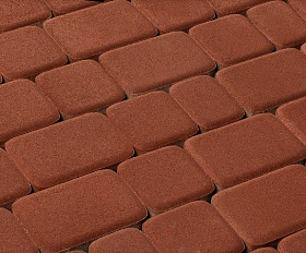 Тротуарная плитка 342 механический завод Классика 60 мм Красный яркий