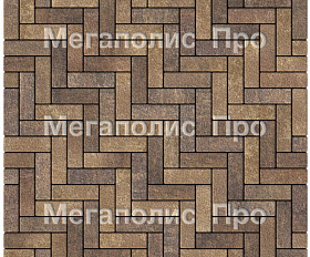 Тротуарная плитка Выбор Паркет Б.4.П.6 Листопад Гранит Мокко