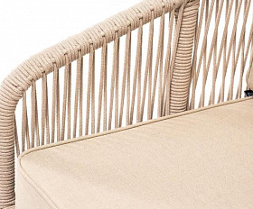 Кресло Канны 4SIS из роупа (веревки), основание дуб, цвет бежевый