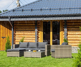 Комплект мебели Grand Vicky Royal Family из искусственного ротанга, цвет серый