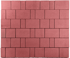 Тротуарная плитка Лидер 40 Провинция 60 мм Ярко-красный
