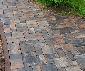 Тротуарная плитка Koldiz Колдиз 4 60 мм Оникс Красный