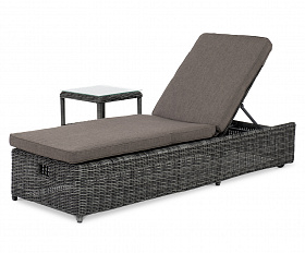 Рим комплект шезлонг со столиком, цвет графит