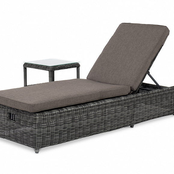 Рим комплект шезлонг со столиком, цвет графит фото 2