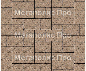 Тротуарная плитка Выбор Мюнхен Б.2. Фсм.6 60 мм Стоунмикс Кремовый с черным