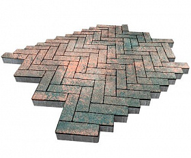 Тротуарная плитка Artstein Паркет 60 мм Color Mix Штайнрус