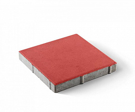 Тротуарная плитка Koldiz Квадрат 70 мм Моно Красный