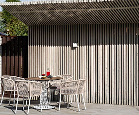 Обеденная группа Диего 4SIS из роупа (веревки), цвет бежевый