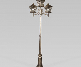 Уличный светильник Elektrostandard Cassiopeya F/3 IP44 черное золото