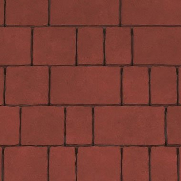 Тротуарная плитка Каменный Век Старый город 60 мм. Красный фото 1