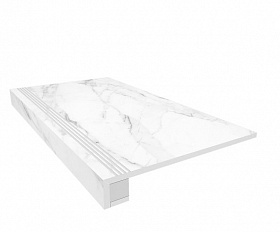 Комплект Керамогранитная ступень Estima SM01 33x120 см с бортиком + Подступенок 14,5х120 см