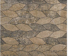 Тротуарная плитка Выбор Скошенный шестиугольник Б.1.ШГ.6 60 мм Искусственный камень Базальт