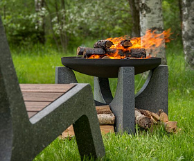 Костровая чаша чугунная Concretika Premium S60, толщина 6 мм