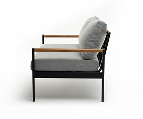 Диван из алюминия MAYA 2-х местный темный графит Joygarden