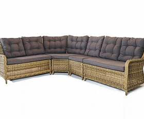 Обеденная группа Базелла 4SIS из искусственного ротанга, цвет соломенный