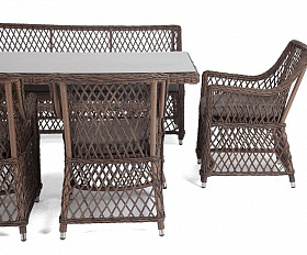 Обеденная группа Катания 4SIS на 6 персон, цвет коричневый