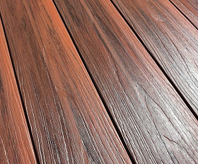 Террасная доска ПРАКТИК КОЭКСТРУЗИЯ Мультиколор 4000 или 3000х147х24 мм, цвет Этна