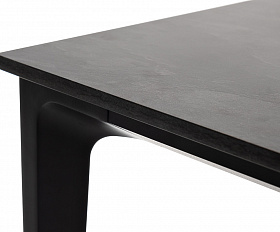 Малага обеденный стол из HPL 90х90см, цвет серый гранит, каркас черный