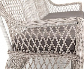 Диван двухместный Латте 4SIS из искусственного ротанга, цвет бежевый