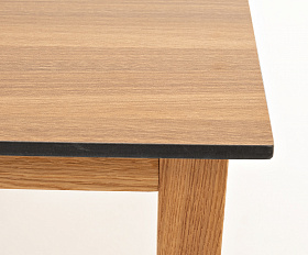 Канны журнальный столик из HPL 90х60, H40, основание дуб, цвет столешницы дуб