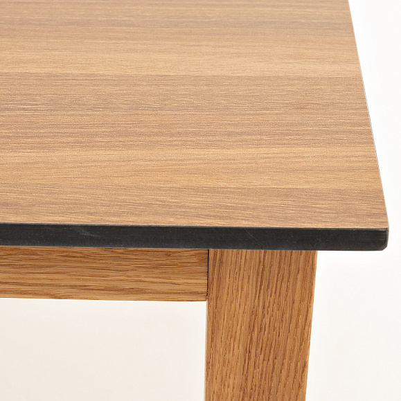 Канны журнальный столик из HPL 90х60, H40, основание дуб, цвет столешницы дуб фото 4