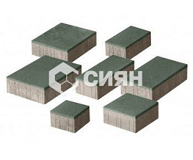 Тротуарная плитка Сиян Мультиформат П19-7 70 мм Темно-зеленый