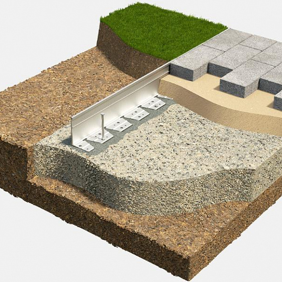 Бордюр алюминиевый h120, L2500, b76 фото 3