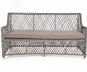 Диван двухместный Латте 4SIS из искусственного ротанга, цвет графит