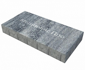 Тротуарная плитка Выбор Прямоугольник Б.5.П.8 600х300х80 мм Листопад Гранит Антрацит