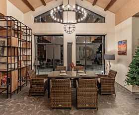 Обеденный комплект Ludwig + Fiona Royal Family из искусственного ротанга, цвет коричневый