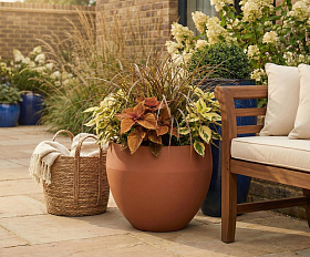 Кашпо Concretika Гира D50H43 Терракота 110 252