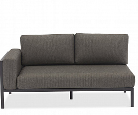 Комплект лаунж мебели Stockholm Brafritid, со столом-гриль, антрацит/серый, алюминий