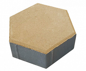 Тротуарная плитка 342 механический завод Шестигранник 80 мм Бежевый