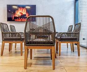 Комплект Chloe с кофейным столом Royal Family из дерева, цвет серый