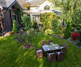 Обеденный комплект Fiona Royal Family из искусственного ротанга, цвет коричневый