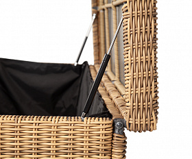 Порту сундук водонепроницаемый из искусственного ротанга, цвет соломенный