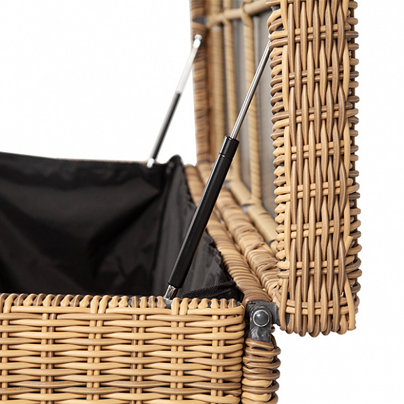 Порту сундук водонепроницаемый из искусственного ротанга, цвет соломенный фото 7