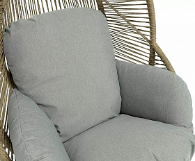 Кресло-кокон Барселона 4SIS из искусственного ротанга, цвет соломенный