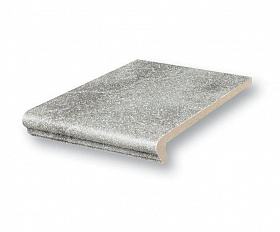 Клинкерная ступень флорентинер Stroeher Keraplatte Roccia 840 grigio, 340x294x12 мм