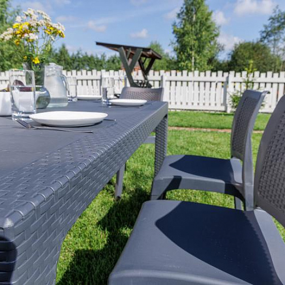 Обеденный комплект July M Royal Family из пластика, цвет графит фото 5